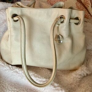 Furla Off-White Leather Shoulder Bag